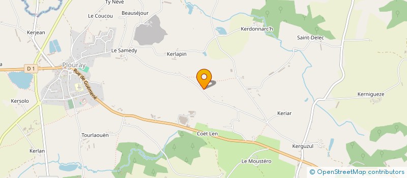 localisation de l'entreprise MONSIEUR SEBASTIEN PETIT  PLOURAY