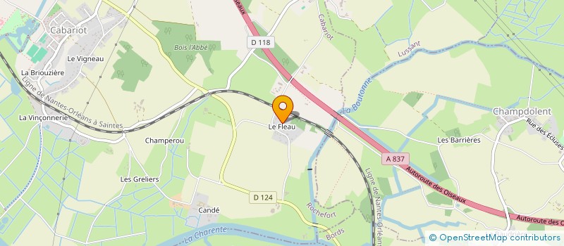 localisation de l'entreprise MONSIEUR SEBASTIEN PIAUD  CABARIOT