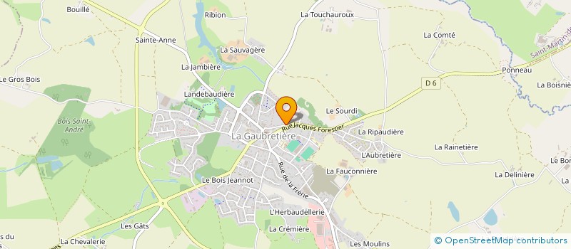 localisation de l'entreprise MONSIEUR SEBASTIEN PINEAU à LA GAUBRETIERE