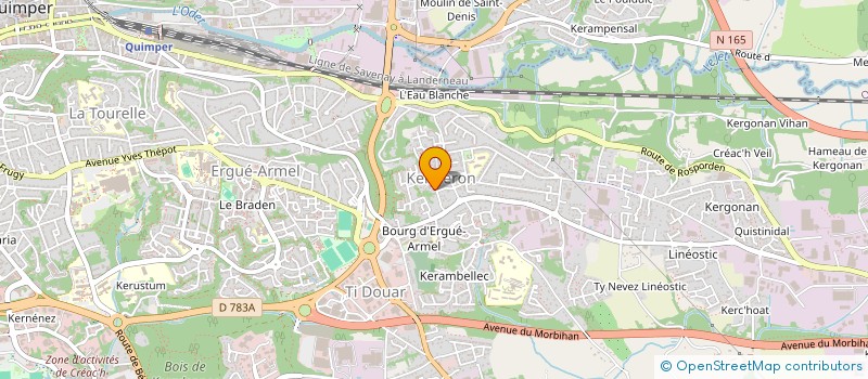 localisation de l'entreprise MONSIEUR SEBASTIEN PIQUET à QUIMPER