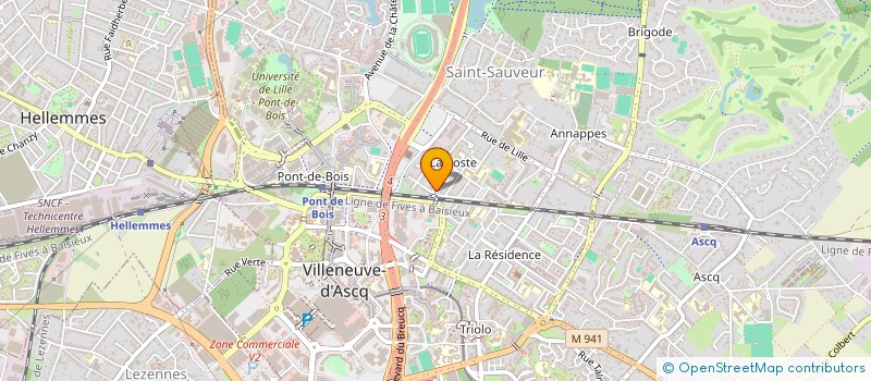 localisation de l'entreprise MONSIEUR SEBASTIEN PISSONNIER à VILLENEUVE-D'ASCQ