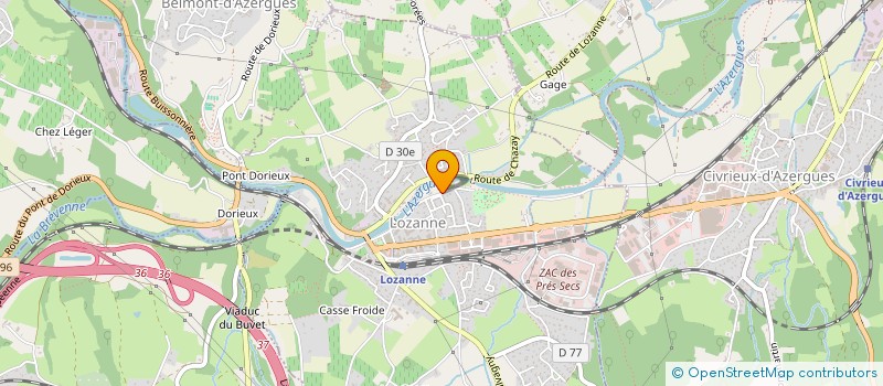 localisation de l'entreprise MONSIEUR SEBASTIEN POIRIE  LOZANNE