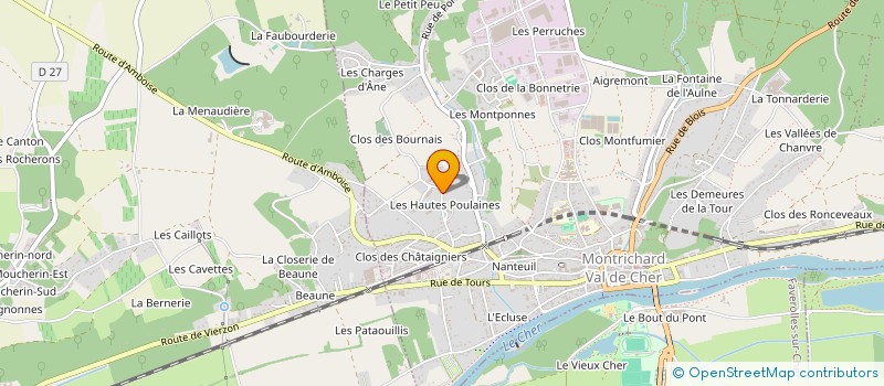 localisation de l'entreprise MONSIEUR SEBASTIEN PORET-LEGOT  MONTRICHARD-VAL-DE-CHER