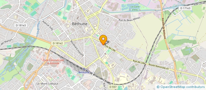 localisation de l'entreprise MONSIEUR SEBASTIEN PORTMANN  BETHUNE