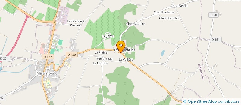 localisation de l'entreprise MONSIEUR SEBASTIEN POTEL  MIRAMBEAU