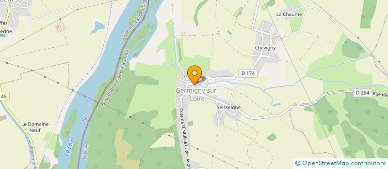 localisation de l'entreprise MONSIEUR SEBASTIEN POUPON à GERMIGNY-SUR-LOIRE