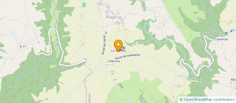 localisation de l'entreprise MONSIEUR SEBASTIEN POUX  PRADINAS