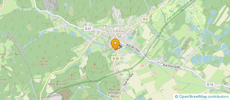 localisation de l'entreprise MONSIEUR SEBASTIEN PRELOT à ROUGEMONT-LE-CHATEAU