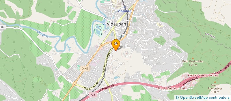 localisation de l'entreprise MONSIEUR SEBASTIEN PREVOST  VIDAUBAN