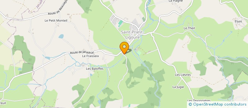localisation de l'entreprise MONSIEUR SEBASTIEN PROUILLAC à SAINT-PRIEST-LIGOURE