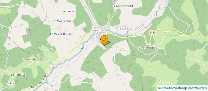 localisation de l'entreprise MONSIEUR SEBASTIEN PRUNIS à GIGOUZAC