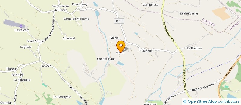 localisation de l'entreprise MONSIEUR SEBASTIEN PUECH  LOMBERS