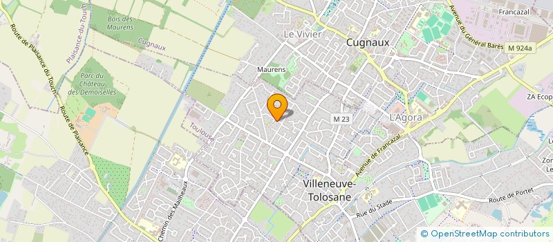localisation de l'entreprise MONSIEUR SEBASTIEN PUGINIER à VILLENEUVE-TOLOSANE