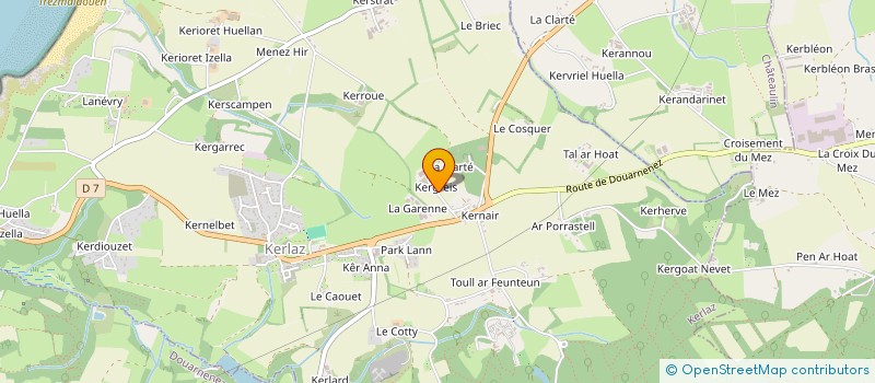 localisation de l'entreprise MONSIEUR SEBASTIEN QUEFFELEC  KERLAZ