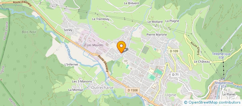 localisation de l'entreprise MONSIEUR SEBASTIEN RALLIERE  UGINE