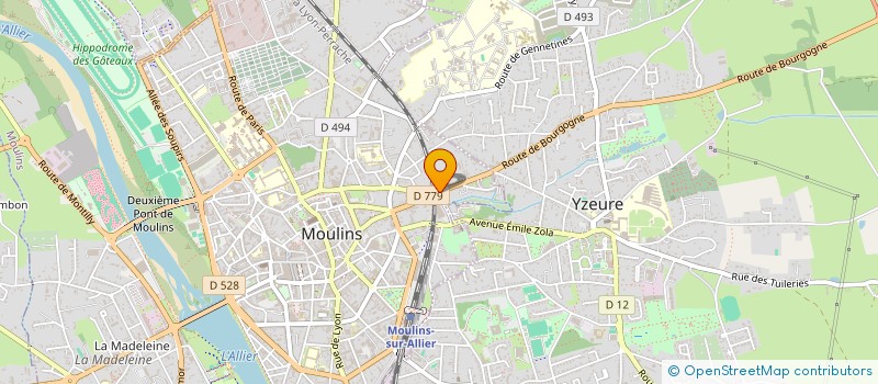 localisation de l'entreprise MONSIEUR SEBASTIEN RAMEAU  MOULINS