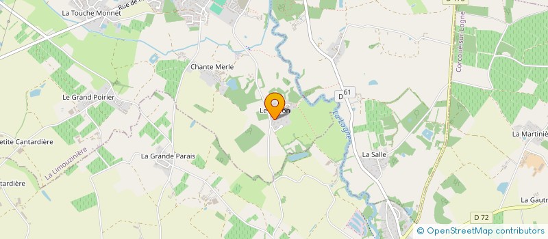 localisation de l'entreprise MONSIEUR SEBASTIEN RAUD  LA LIMOUZINIERE