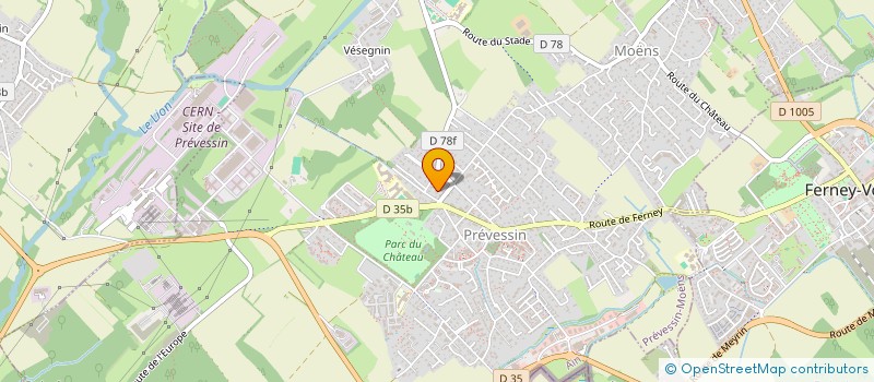 localisation de l'entreprise MONSIEUR SEBASTIEN RAVINET  PREVESSIN-MOENS