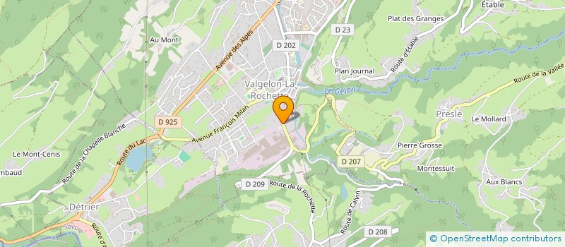 localisation de l'entreprise MONSIEUR SEBASTIEN RECORDON  VALGELON-LA ROCHETTE