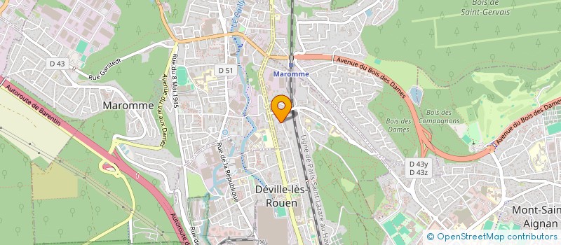 localisation de l'entreprise MONSIEUR SEBASTIEN RIDEL  DEVILLE-LES-ROUEN