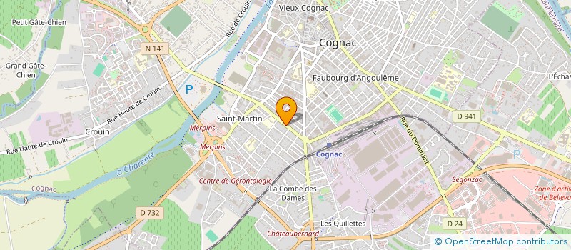 localisation de l'entreprise MONSIEUR SEBASTIEN ROBERT à COGNAC