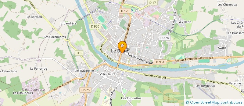 localisation de l'entreprise MONSIEUR SEBASTIEN ROBIN à LE BLANC