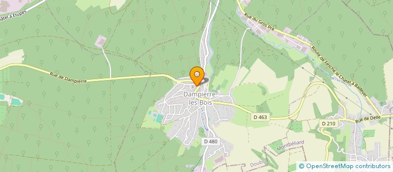 localisation de l'entreprise MONSIEUR SEBASTIEN ROLLAND  DAMPIERRE-LES-BOIS