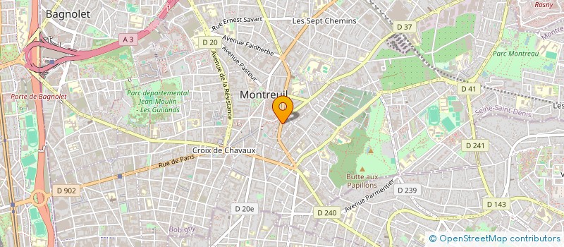 localisation de l'entreprise MONSIEUR SEBASTIEN ROQUES à MONTREUIL