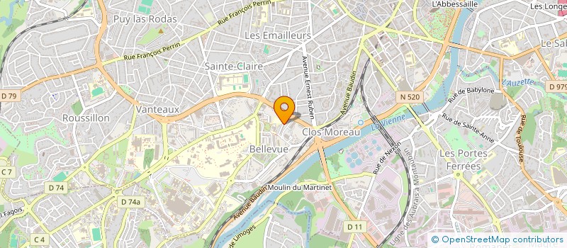 localisation de l'entreprise MONSIEUR SEBASTIEN ROULHAC à LIMOGES