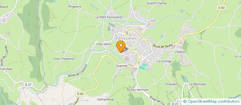 localisation de l'entreprise MONSIEUR SEBASTIEN ROUX à PANISSIERES