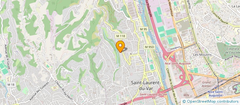 localisation de l'entreprise MONSIEUR SEBASTIEN ROUX à SAINT-LAURENT-DU-VAR