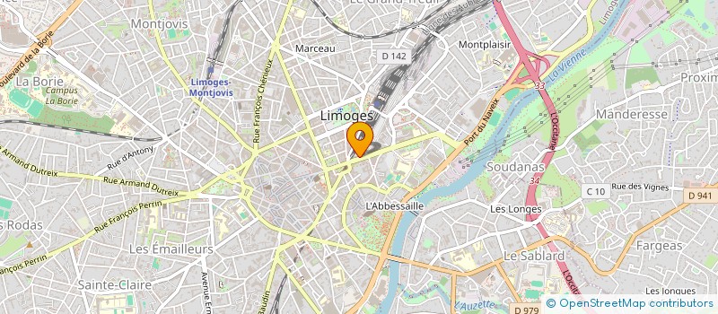 localisation de l'entreprise MONSIEUR SEBASTIEN ROUYER à LIMOGES