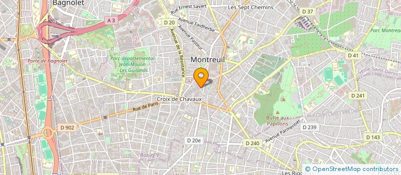 localisation de l'entreprise MONSIEUR SEBASTIEN ROY à MONTREUIL
