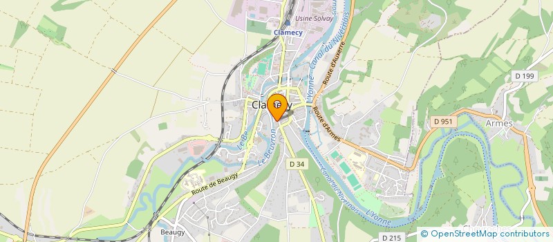localisation de l'entreprise MONSIEUR SEBASTIEN ROY à CLAMECY