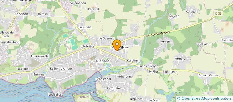 localisation de l'entreprise MONSIEUR SEBASTIEN RUSENBERG  HENNEBONT