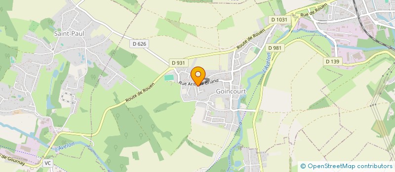 localisation de l'entreprise MONSIEUR SEBASTIEN SAGOT  GOINCOURT