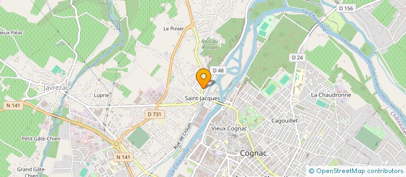 localisation de l'entreprise MONSIEUR SEBASTIEN SAILLARD à COGNAC