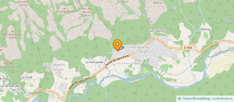 localisation de l'entreprise MONSIEUR SEBASTIEN SALAVIN à COLOMBIERES-SUR-ORB