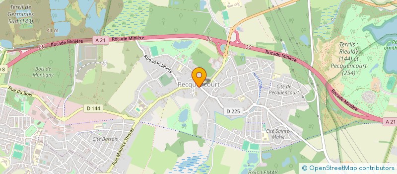 localisation de l'entreprise MONSIEUR SEBASTIEN SANTIN  PECQUENCOURT