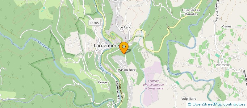 localisation de l'entreprise MONSIEUR SEBASTIEN SEBILLE à LARGENTIERE
