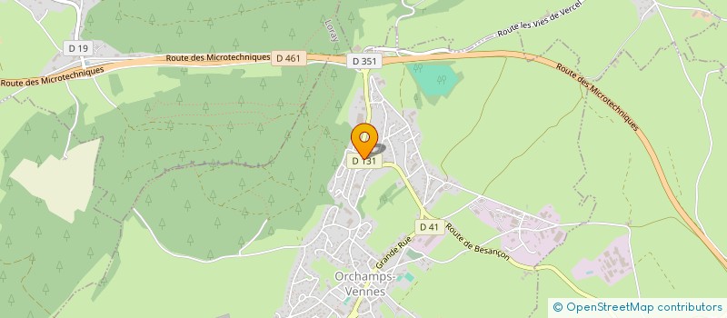 localisation de l'entreprise MONSIEUR SEBASTIEN SEIGNE  ORCHAMPS-VENNES