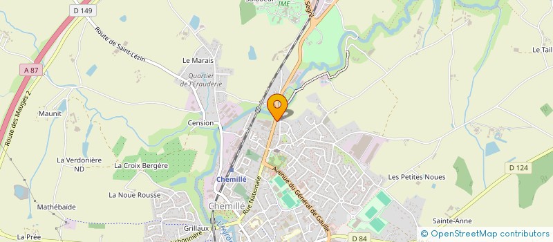localisation de l'entreprise MONSIEUR SEBASTIEN SERREAU  CHEMILLE-EN-ANJOU