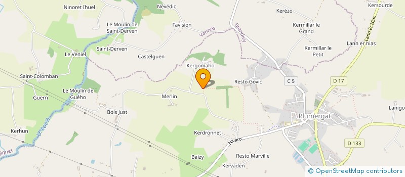 localisation de l'entreprise MONSIEUR SEBASTIEN SEVELLEC  PLOEMEL