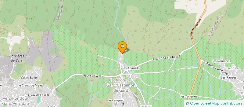 localisation de l'entreprise MONSIEUR SEBASTIEN SIOUTIS  CASTILLON-DU-GARD