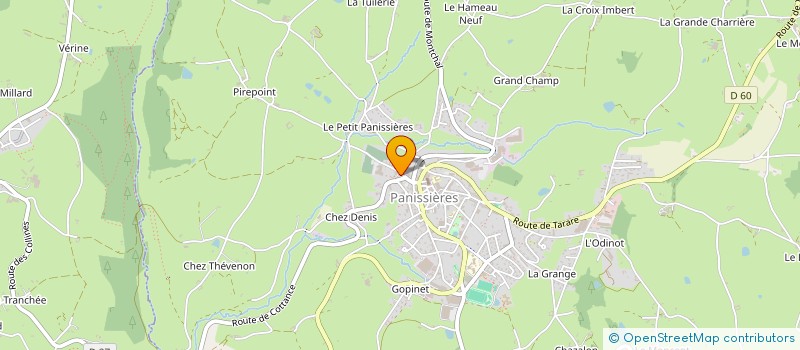 localisation de l'entreprise MONSIEUR SEBASTIEN SOMMACAL  PANISSIERES