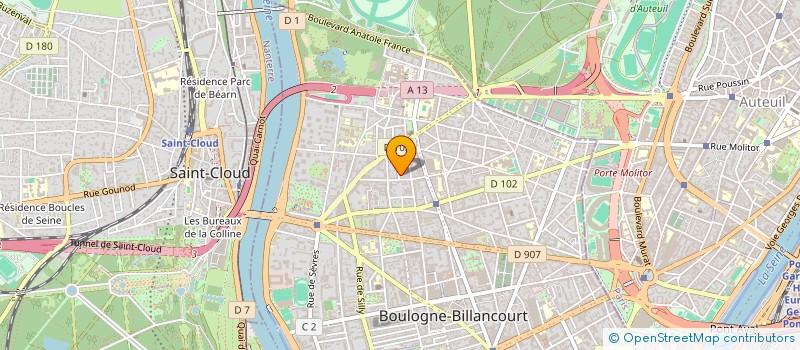 localisation de l'entreprise MONSIEUR SEBASTIEN TABARY à BOULOGNE-BILLANCOURT