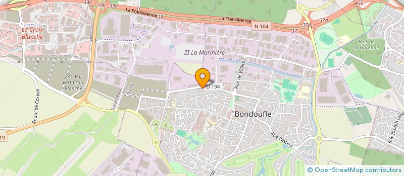 localisation de l'entreprise MONSIEUR SEBASTIEN TECHER à BONDOUFLE