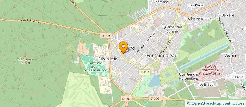 localisation de l'entreprise MONSIEUR SEBASTIEN THIERRY à FONTAINEBLEAU