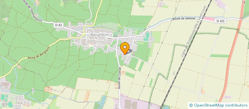 localisation de l'entreprise MONSIEUR SEBASTIEN THOMANN  BERGHEIM