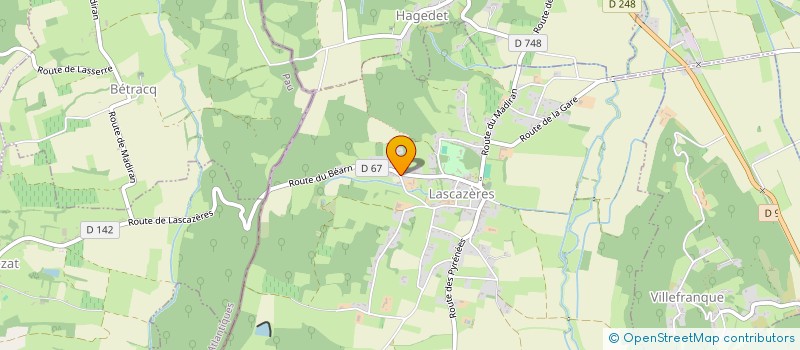 localisation de l'entreprise MONSIEUR SEBASTIEN THOUVENIN  LASCAZERES